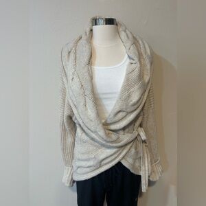 Apt. 9 Cream Cable Knit Cardigan